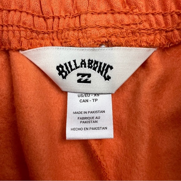 Billabong Waverunner Fleece Embroidered Shorts Orange - Size XS - Picture 5 of 6